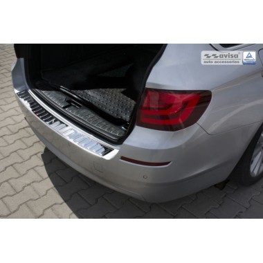 Накладка на задний бампер (полированная) BMW 5 F11 Touring (2010-) бренд – Avisa главное фото